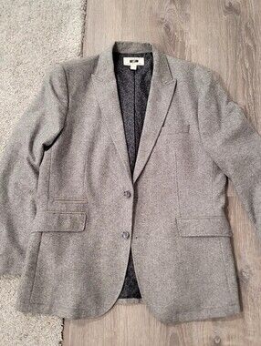 Mens Joseph Abboud Wool-Blend Gray Blazer Jacket - Size L (NWOT)